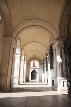 Torino historical streets and galleries in Ital vacation