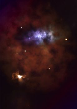 Far being shone nebula and star field against space. "Elements of this image furnished by NASA".