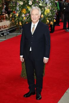 ENGLAND, London: Alan Rickman at the 'A Little Chaos' UK film premiere, on April 13, 2015.Rickman died after suffering from cancer, according to his family. He is best known for his roles in Die Hard, The Harry Potter series and Robin Hood. He was 69 years old.