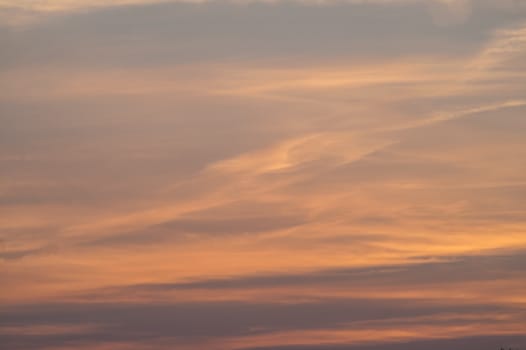 Beautiful red and painted sky at sunset