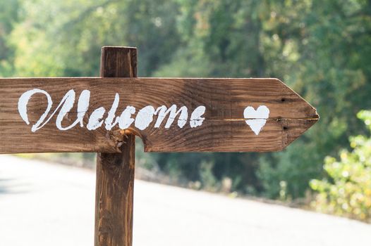 real wooden pointer in the woods invitation