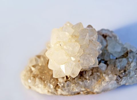 Quartz matrix mineral flower on matrix from India