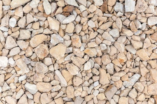 Closeup of gravel stones background or texture