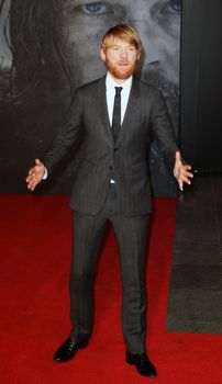 UK, London: Domhnall Gleeson arrives on the red carpet at Leicester Square in London on January 14, 2016 for the UK premiere of the Revenant, Alejandro Gonzalez Inarritu's Oscar-nominated film starring Leonardo DiCaprio.