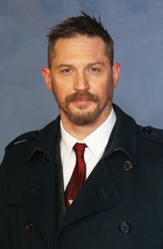 UK, London: Tom Hardy arrives on the red carpet at Leicester Square in London on January 14, 2016 for the UK premiere of the Revenant, Alejandro Gonzalez Inarritu's Oscar-nominated film starring Leonardo DiCaprio.