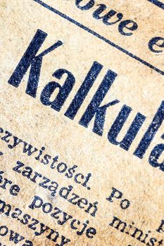 old recipe writing detail, vintage letter detail