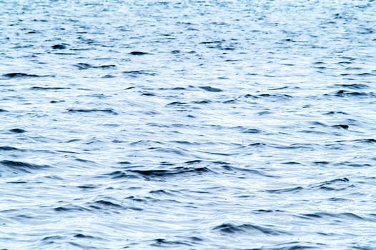 The water surface in the autumn on the river