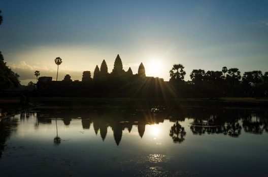Sunrise at Angkor Wat temple in Siem Reap, Cambodia