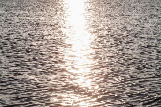 The water surface in the autumn on the river