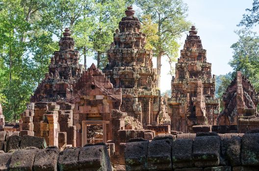 Beautiful Banteay Srei temple, Siem Reap, Cambodia