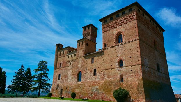 Old castle of Grinzane Cavour in Piedmont, northern Italy.