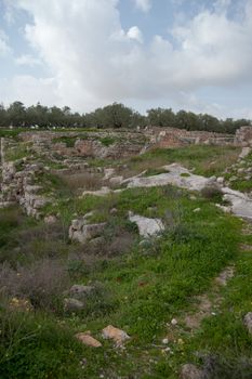 Sebastia ancient israel excavation on palestinian territory