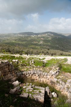 Sebastia ancient israel excavation on palestinian territory