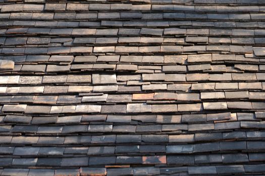 Abstract Detail of Old Slate Roof Tiles, abstract background