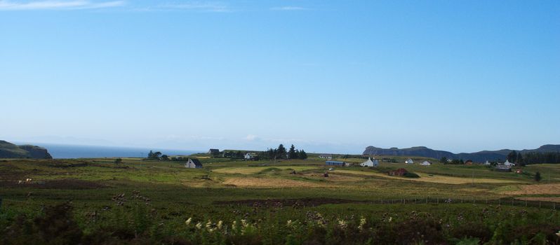 sea and slky on skye island - scotland tourism in nature