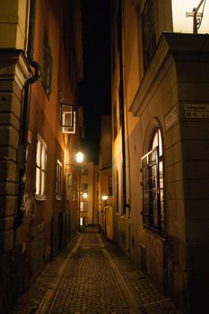 Gamla Stan Stockholm night streets romantic view6