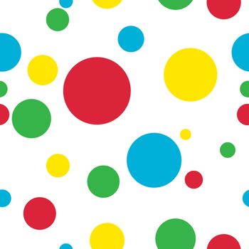 Seamles pattern with colored bubbles over white