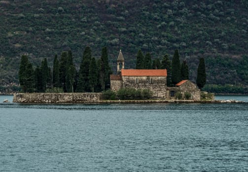 Island monastery island St. George near Perast