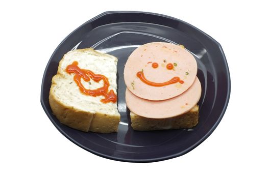 Sandwich with pork ham