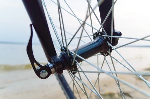 color bike, small parts of bike in sunny day