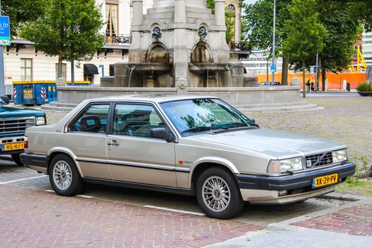 ROTTERDAM, NETHERLANDS - AUGUST 9, 2014: Motor car Volvo 780 at the city street.