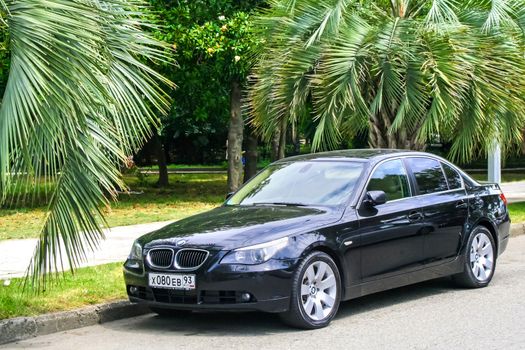 SOCHI, RUSSIA - JULY 18, 2009: Motor car BMW E60 530i at the city street.