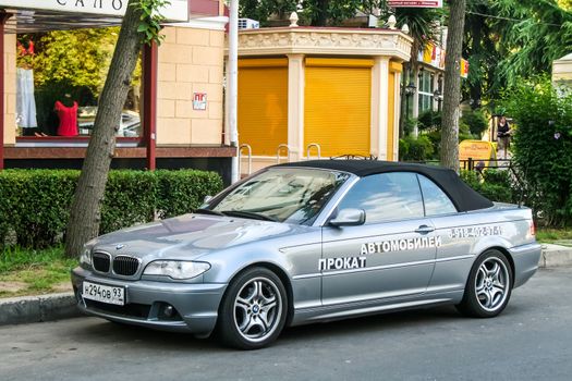 SOCHI, RUSSIA - JULY 19, 2009: Motor car BMW E46 3-series at the city street.