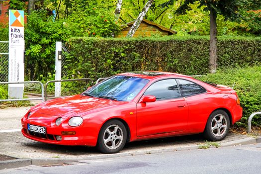 FRANKFURT AM MAIN, GERMANY - SEPTEMBER 15, 2013: Motor car Toyota Celica at the city street.