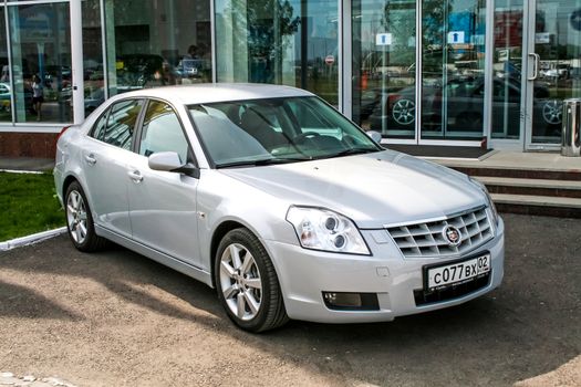 UFA, RUSSIA - JUNE 21, 2008: Motor car Cadillac BLS at the trade center.