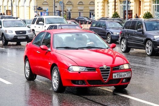MOSCOW, RUSSIA - JUNE 3, 2012: Motor car Alfa Romeo 156 at the city street.