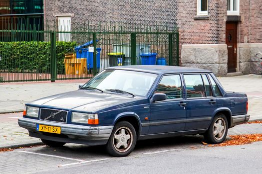 ROTTERDAM, NETHERLANDS - AUGUST 9, 2014: Motor car Volvo 700 Series at the city street.