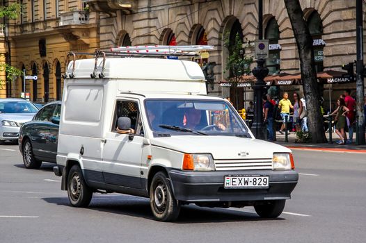 BUDAPEST, HUNGARY - JULY 23, 2014: Motor car SEAT Terra at the city street.