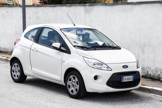 PISA, ITALY - JULY 31, 2014: Motor car Ford Ka at the city street.