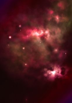 Far being shone nebula and star field against space. "Elements of this image furnished by NASA".