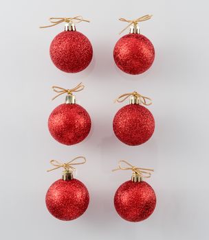 Red Glitter Christmas Ornaments