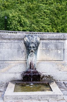 Old man marble fountain
