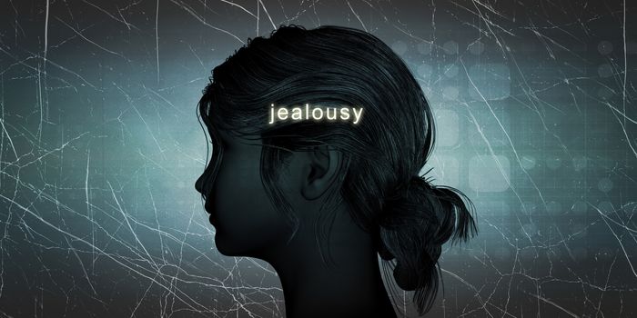 Woman Facing Jealousy as a Personal Challenge Concept