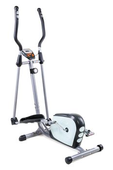 gym equipment, elliptical cardio trainer, isolated on white background