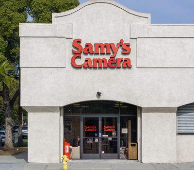 PASADENA, CA/USA - JANUARY 16, 2016: Samy's Camera store logo and exterior. Samy's is a chain of camera stores in the United States.