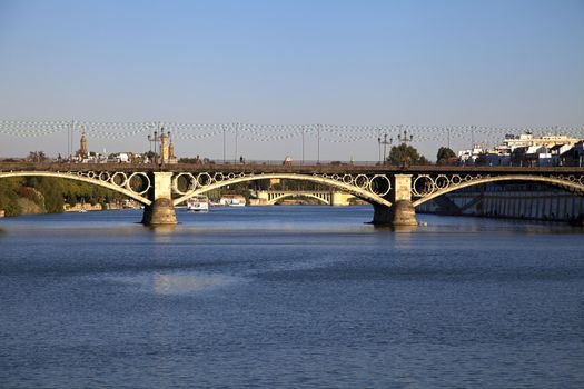 Triana (Eifel) bridge in Seville, Spain