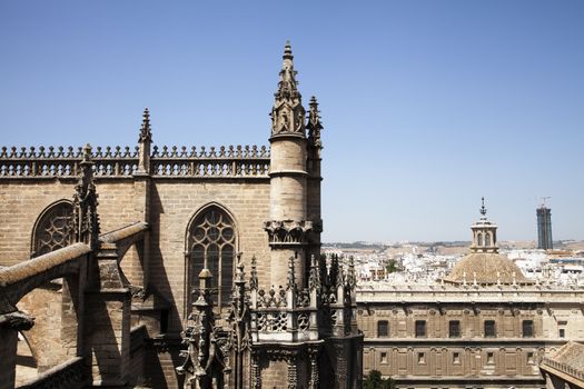 Part of Seville cathedral, Andalusia, Spain
