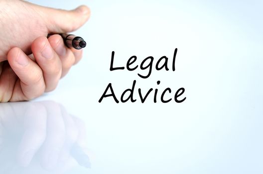 Legal advice text concept isolated over white background