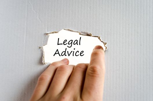 Legal advice text concept isolated over white background