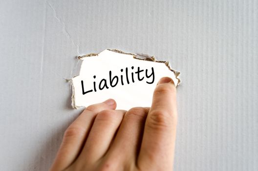 Liability text concept isolated over white background