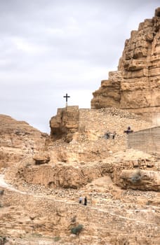 Judean desert in Israel christian holy place monastery