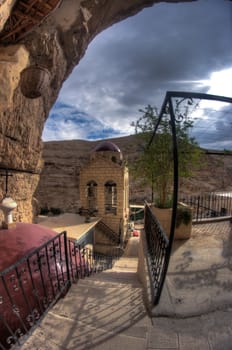 Judean desert in Israel christian holy place monastery