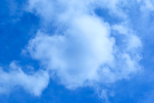 Heart-shaped clouds .natural phenomenon