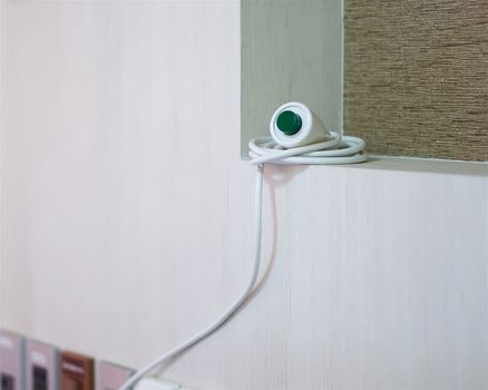 Hospital intercom for nurse call was placed in patient room. 