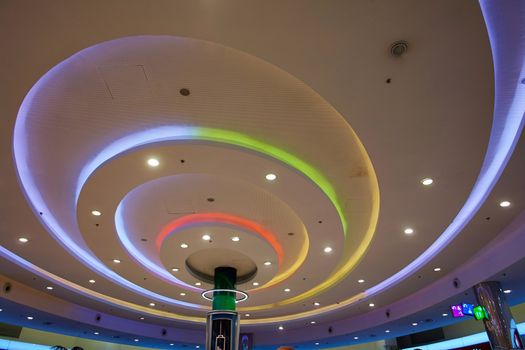 Modern interior decoration design beautiful ceiling lights in different colors