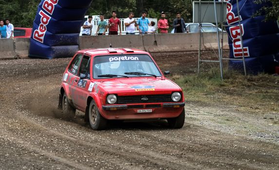 KOCAELI, TURKEY - AUGUST 23, 2015: Safety car in Kocaeli Rally 2015